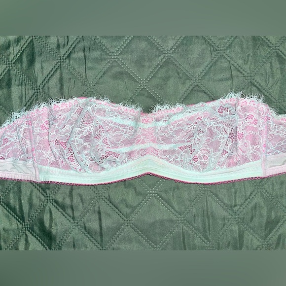 CANDIE'S Mint Lace Cheeky Panty, sz L, with matching Strapless Bandeau Bra, NWT - Picture 6 of 13